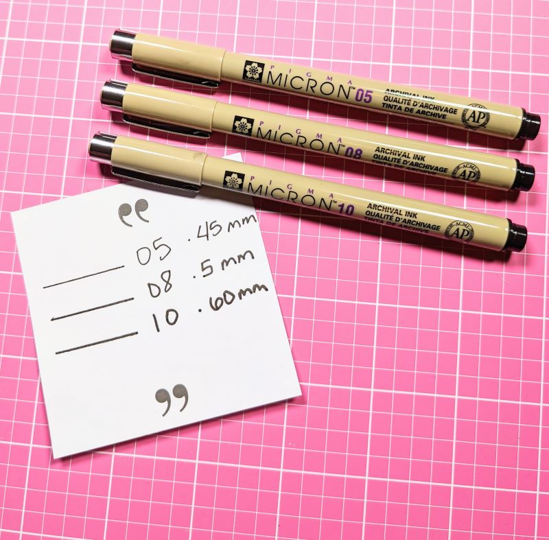 Sakura Micron Pens Set
