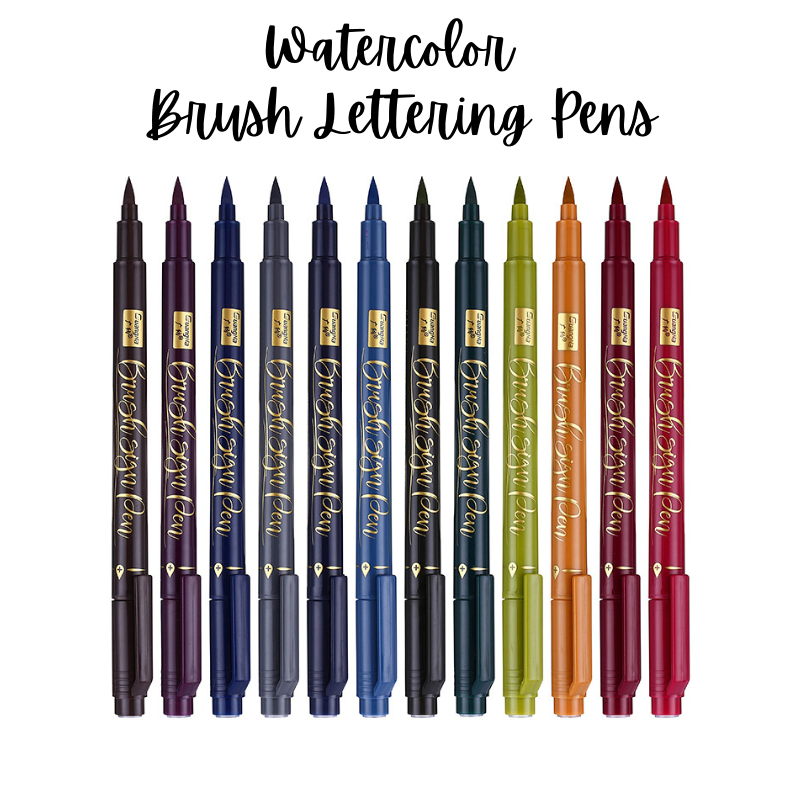 Watercolor Brush Lettering Pens – Gorgeous Rich Color - Ana Bean Paper Co.