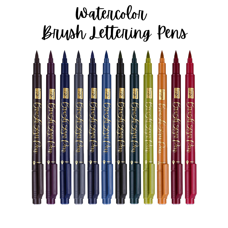 Watercolor Brush Lettering Pens - Gorgeous Rich Color