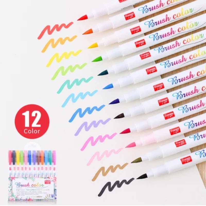 Watercolor Brush Lettering Pens Bright Colors Ana Bean Paper Co.