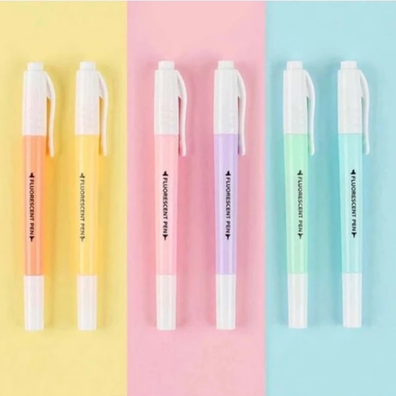 Dual-Tip Fountain & Highlighter Pens 6-Count